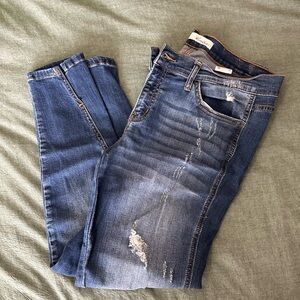 Blue Distressed Women's Jeans